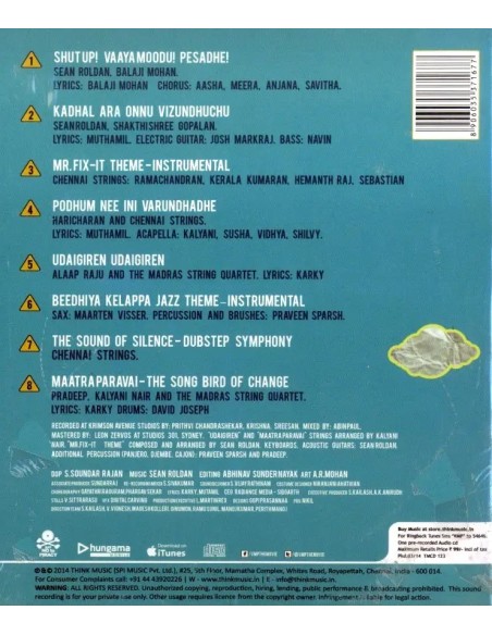 Vaayai Moodi Pesavum CD (2014)