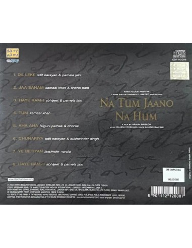 Na Tum Jaano Na Hum CD (2002) (Bollywood)