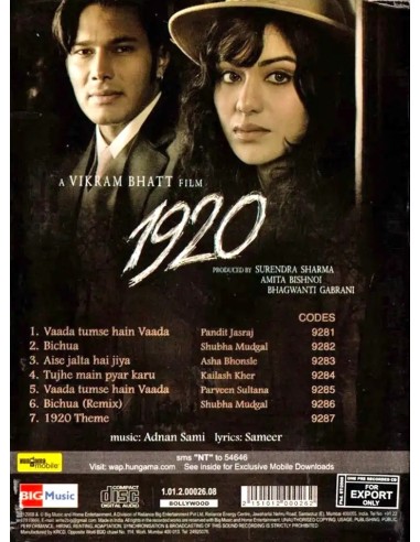 1920 CD (2008) (Bollywood)