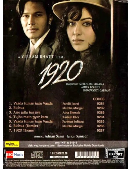 1920 CD (2008) (Bollywood)