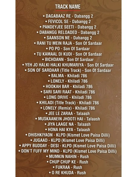 Dabangg 2 / Khiladi 786 / Son Of Sardaar / Talaash & Other Hits (DVD)