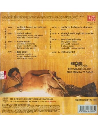 Mere Khwabon Mein Jo Aaye CD (2009) (Bollywood)