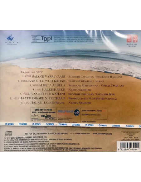 Honeymoon Travels Pvt. Ltd. CD (2007) (Bollywood)