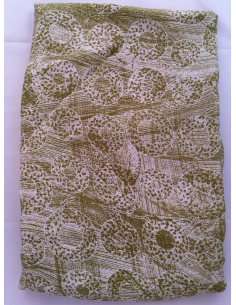 Saree Deepa – imprimé fleurs et rayures vert et violet 2