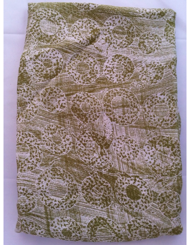 Saree Deepa – imprimé fleurs et rayures vert et violet