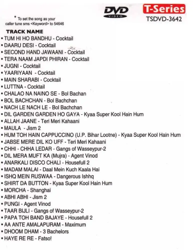 Cocktail / Bol Bachchan (Full Songs & Other Hits) (DVD) (2012)