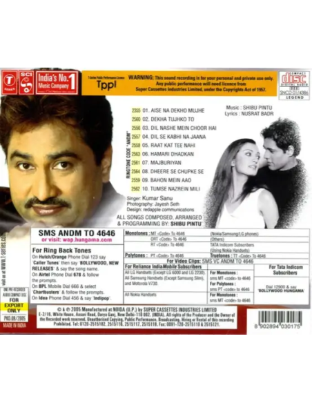 Aise Na Mujhe Dekho CD (2005) (Hindi)