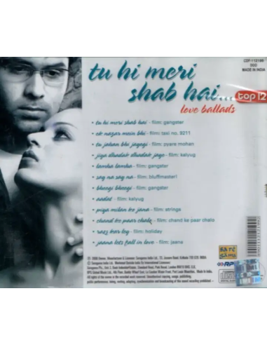 Tu Hi Meri Shab Hai - Top 12 - Love Ballads (CD) (2006) (Bollywood)