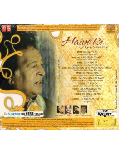 Haiye Re - Ustad Sultan Khan (CD) (2009) (Hindi)