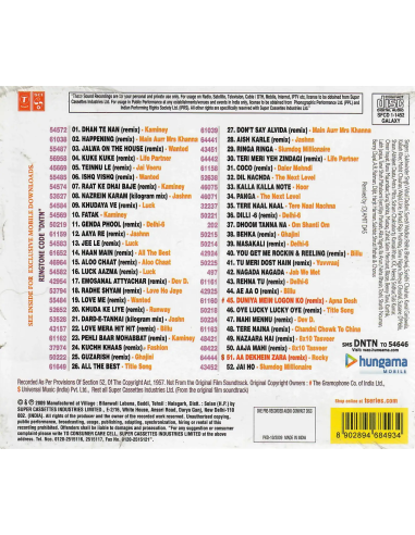 52 Non Stop - Dhan Te Nan (Remix) CD (2009) (Bollywood)