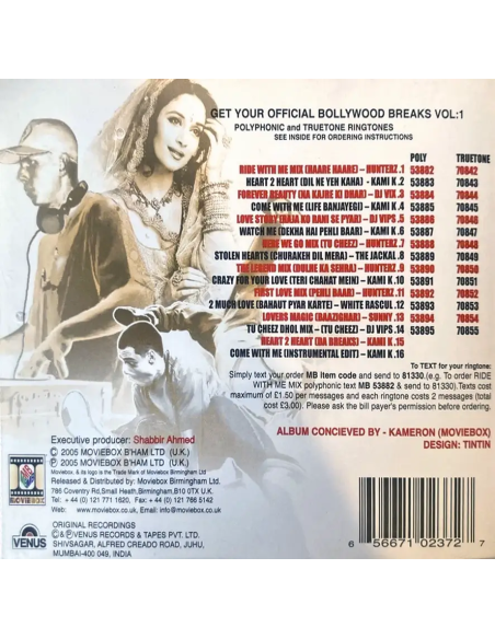 Bollywood Breaks Vol. 1 CD (2005) (Hindi)