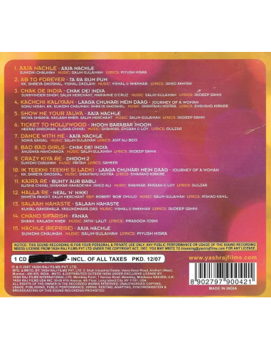 YRF Top 15 CD (2007) (Bollywood)