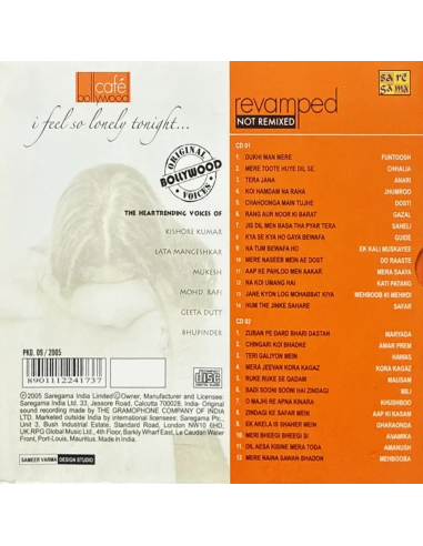 Café Bollywood - I Feel So Lonely Tonight (CD) (2005) (Bollywood)