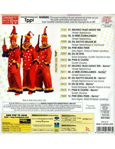 Phir Hera Pheri CD (2006) (Bollywood)