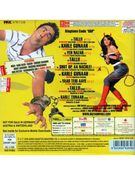 Ugly Aur Pagli CD (2008) (Bollywood) (T-Series)