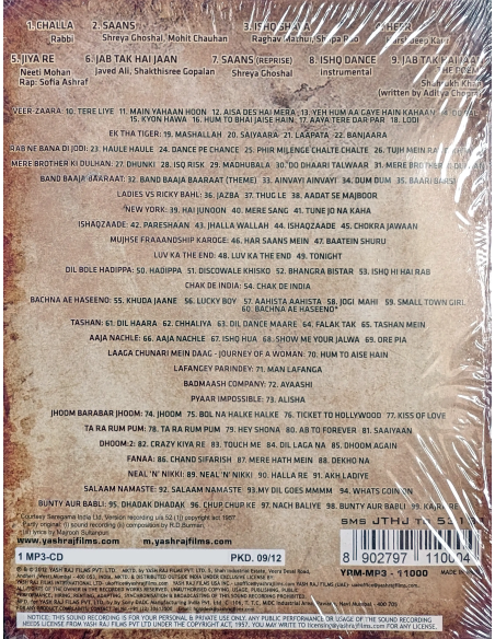 Jab Tak Hai Jaan (CD) (MP3) (2012) (Bollywood) (YRF Music)