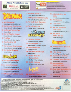 Golden Collection: Deewana - Baazigar - Love - Kishen Kanhaiya - Sangram (CD) (MP3) (2014) 2