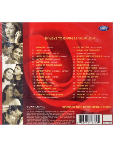 Zara Sa - 30 Ways To Express Your Love (CD) (MP3) (2008) (Bollywood)