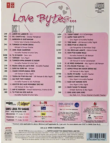 Love Bytes - Unconditional Love (CD) (Bollywood) (T-Series)