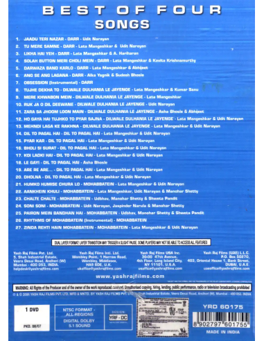 Best of Four Songs DVD (Bollywood) (YRF)