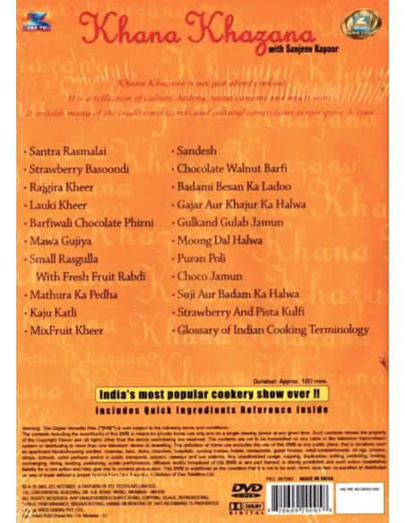 Khana Khazana: Mithai Magic - Vol. 1 (DVD) (Sanjeev Kapoor)