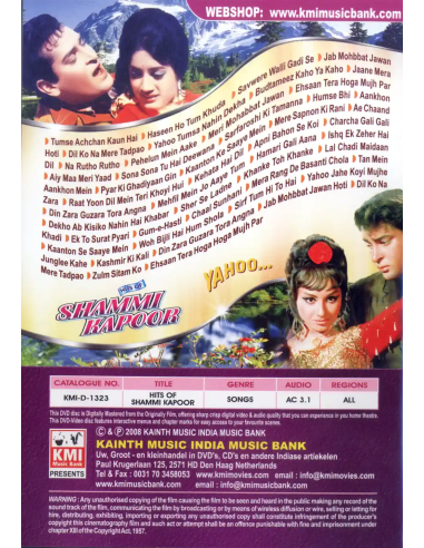 Hits of Shammi Kapoor DVD (Bollywood) (KMI)