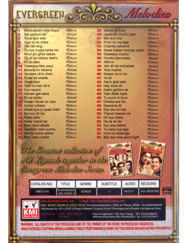 Evergreen Melodies Vol. 3 DVD (Bollywood) (KMI)