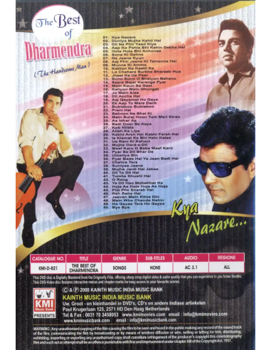 The Best of Dharmendra DVD (Bollywood) (KMI)