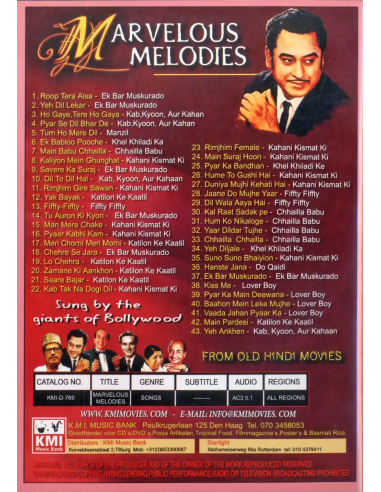 Marvelous Melodies DVD (Bollywood) (KMI)