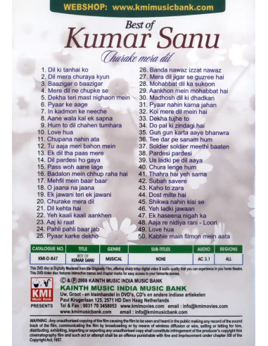Best of Kumar Sanu DVD (Bollywood) (KMI)