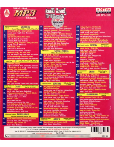 Aditya Top Hits Vol. 147 (CD) (MP3) (2009) (Telugu) (Aditya Music)