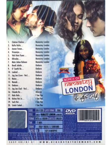Songs of Namastey London & Other Hits DVD (Bollywood) (EROS)
