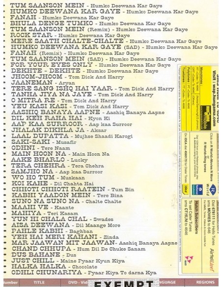 Tum Saanson Mein (Humko Deewana kar Gaye)  DVD