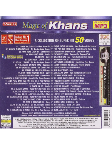 Magic of Khans (CD) (MP3) (2005) (Bollywood) (T-Series)